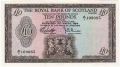 Royal Bank Of Scotland Ltd 1969 To 1981 10 Pounds, 19. 3.1969